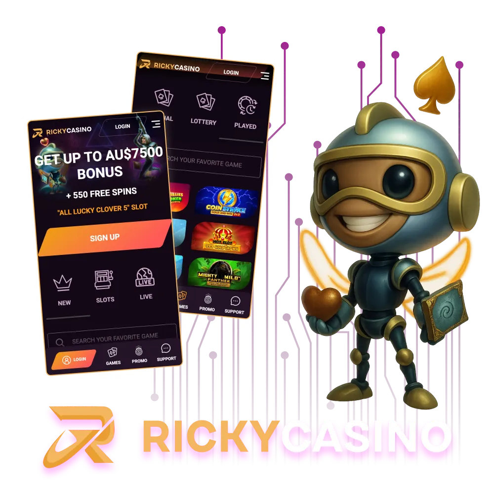 Download the Ricky Casino app for seamless mobile gaming.