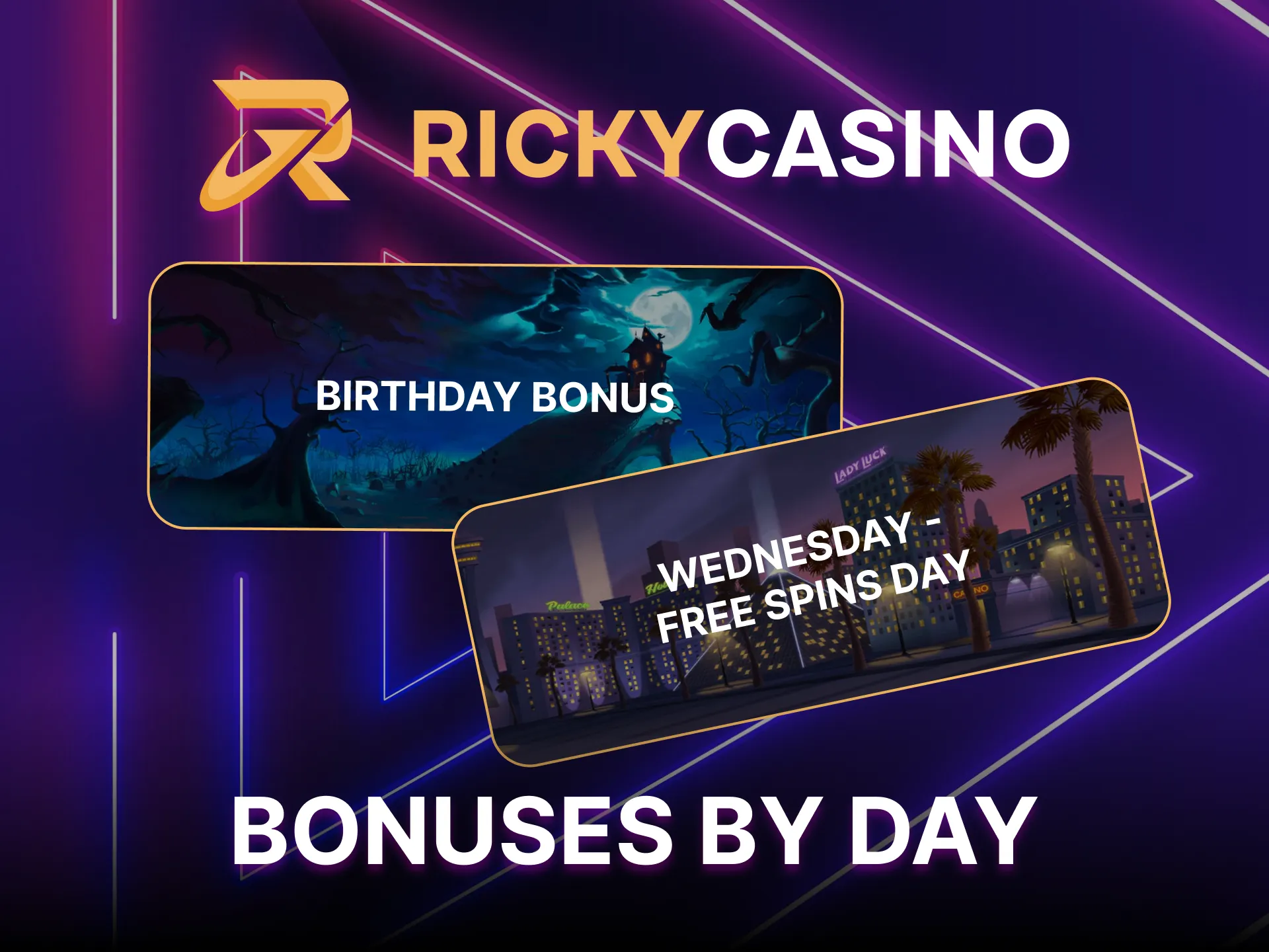 New bonus every day, more wins with Ricky Casino.