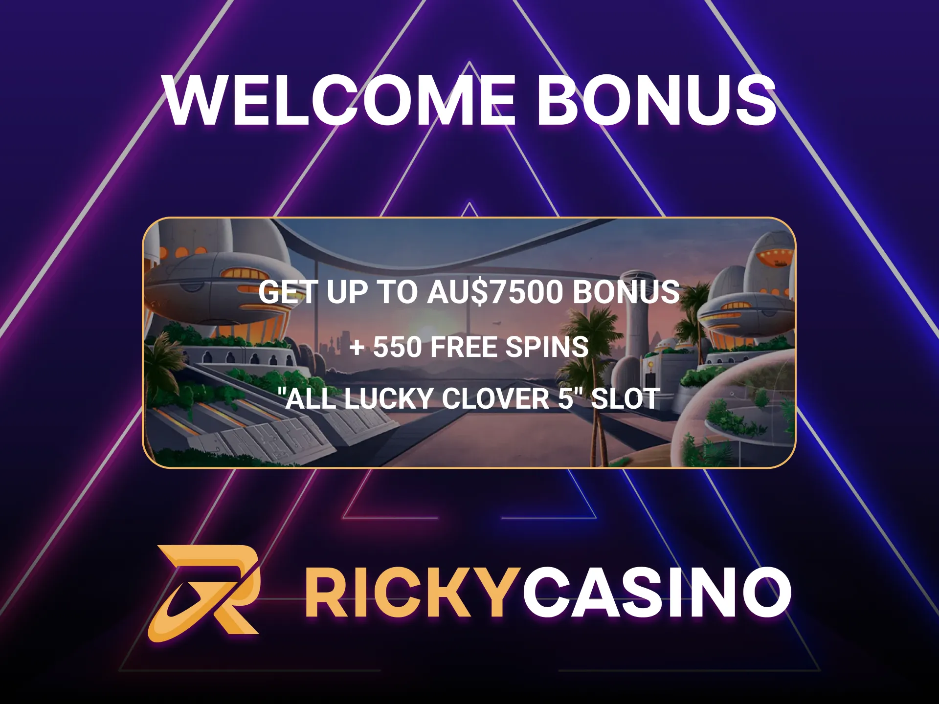A huge welcome bonus awaits you at Ricky Casino.