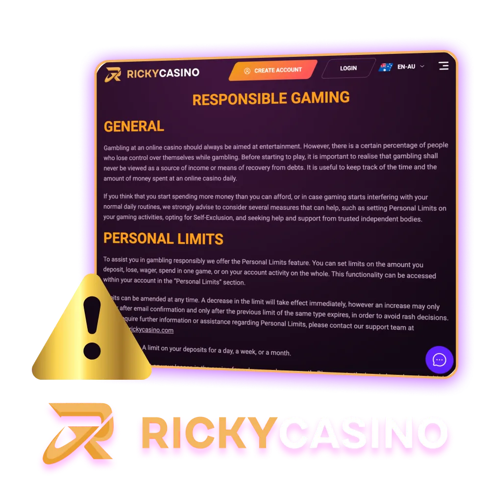Stay in control with Ricky Casino responsible gaming tools and support.