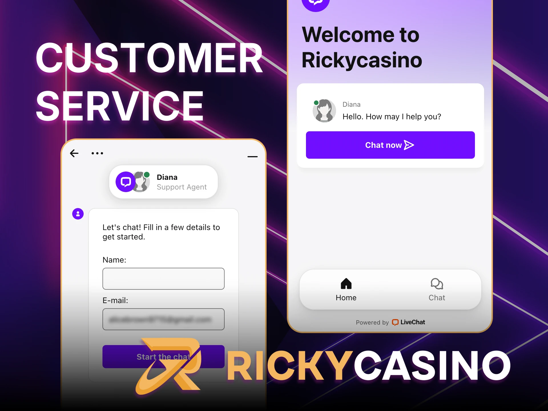 Contact Ricky Casino customer support if you have any questions.